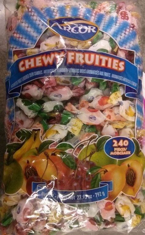 240 Pieces Morceaux Bag Arcor Chewy Fruities Assorted Fruit Flavored