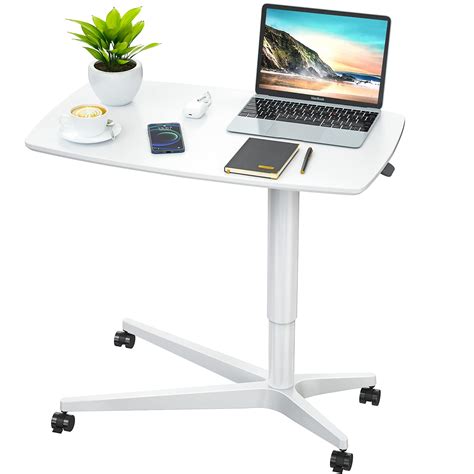 Buy FURNINXSMobile Standing Desk Height Adjustable Pneumatic Rolling