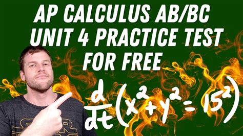 AP Calculus AB BC Unit 4 Practice Test YouTube