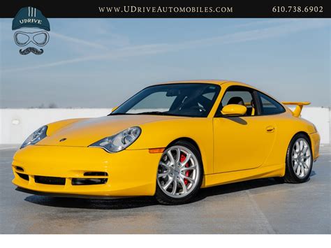 2005 Porsche 911 Gt3 996 Speed Yellow Sport Seats Pntd Hardbacks Pntd Console Deviating Stitch