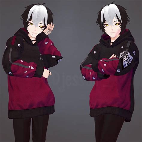 Male Vtuber Model By Jessairit On Deviantart