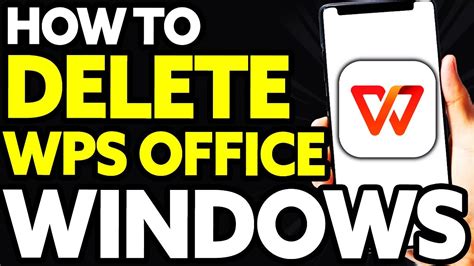 How To Delete Wps Office In Computer Windows Easy Youtube