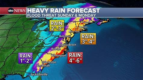 Millions Along The East Coast Under Flood And Wind Threats Through