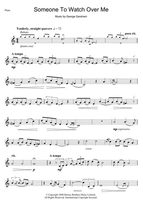 George Gershwin Someone To Watch Over Me Sheet Music And Chords For