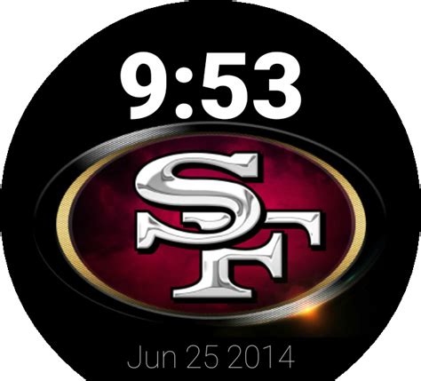 Download San Francisco49ers Watch Face Design | Wallpapers.com