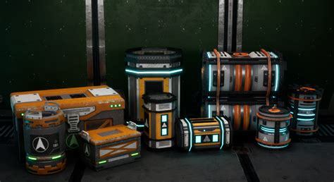 Sci Fi Barrels And Boxes In Props Ue Marketplace