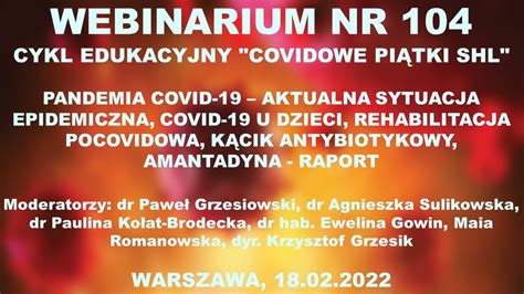 Webinar Nr Pandemia Covid Aktualna Sytuacja Covid U Dzieci