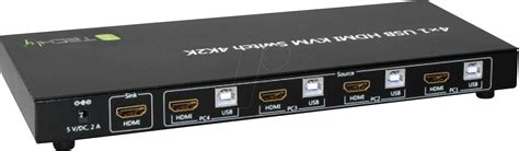 IDA KVM HDMI4U KVM Switch USB HDMI 4K 4 Port At Reichelt Elektronik