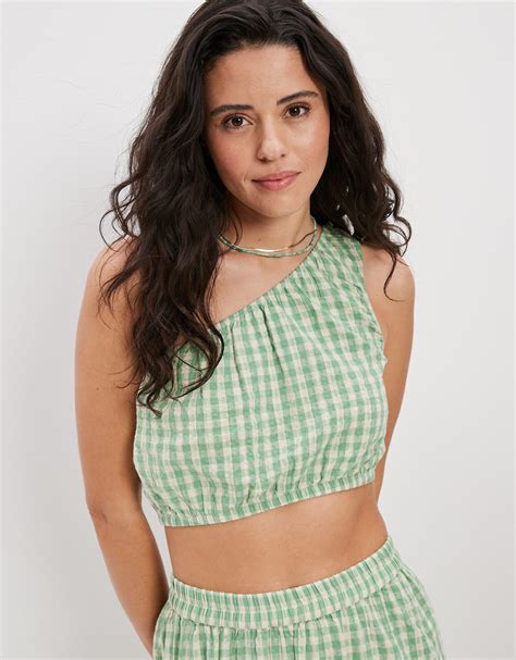 Buy Ae Cropped One Shoulder Tank Top Online American Eagle Outfitters Uae