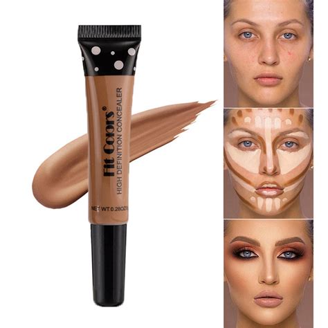 Nude Makeup Facial Foundation Waterproof Cover Blemish Base Fluid Concealer Oil Control Lasting