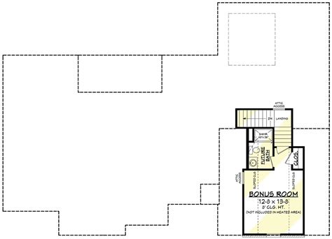 Single Story Bedroom New American House Plan With Deep Rear Porch