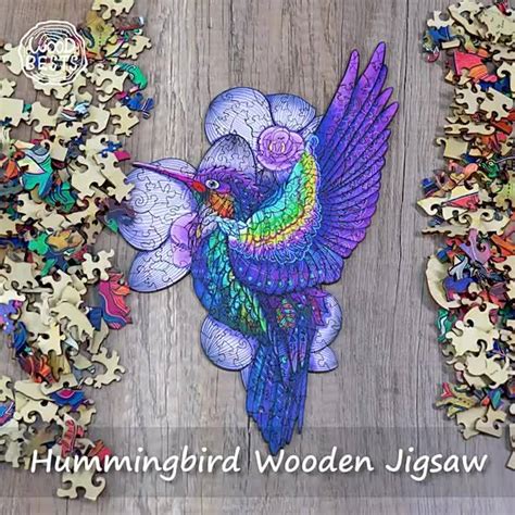 Unik Hummingbird Kayu Jigsaw Kanak Kanak Teka Teki 3D Mainan Pendidikan