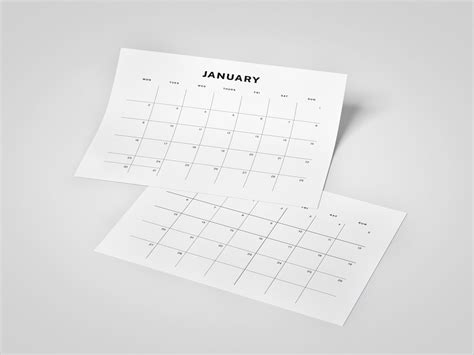 Printable Minimalist Calendar 2023 Letter Size - Etsy