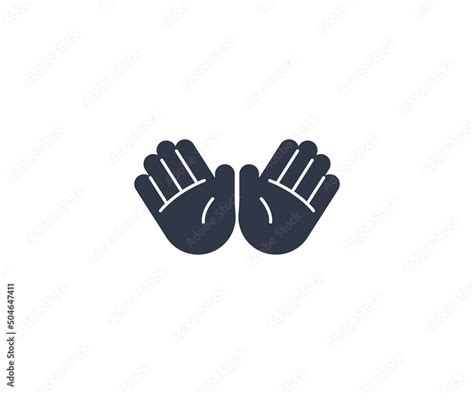 Open Hands Gesture Emoticon. Vector Open Hands Emoji Stock Vector ...