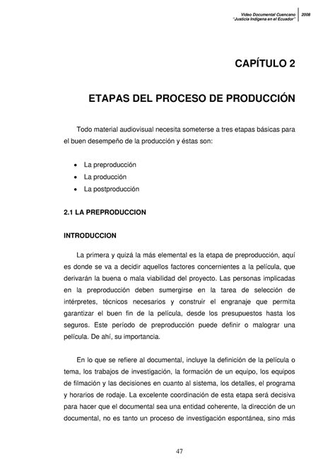 Etapas Del Proceso De Producción Capítulo 2 CapÍtulo 2 Etapas Del