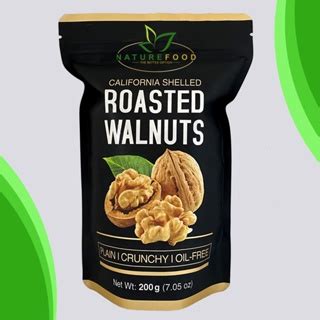 Roasted Walnut Organic Oil Free Plain Unsalted From Usa Shopee