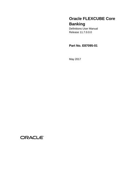 PDF Definitions User Manual Oracle FLEXCUBE Core Banking DOKUMEN TIPS