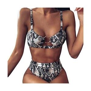 NIBESSER Costumi Da Bagno Donna Due Pezzi Con Anello Metallico Bikini