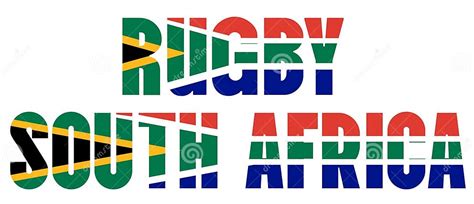 Illustration of Rugby - South Africa Logo with South African Flag ...