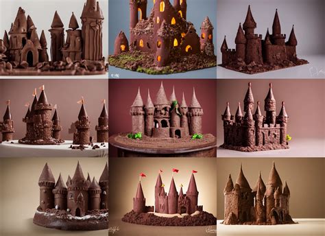 Photo Still Of Chocolate Castle 8 K Studio Lighting Stable Diffusion