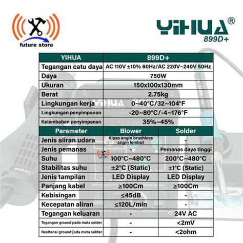 Jual YIHUA 899D BLOWER SOLDER UAP 2 IN 1 SOLDER STATION ORIGINAL