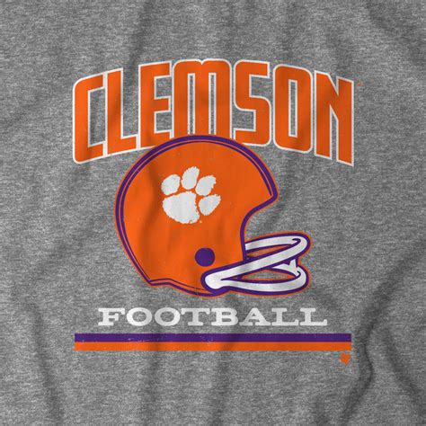 Clemson: Vintage Football Helmet Shirt + Hoodie - Clemson Licensed ...