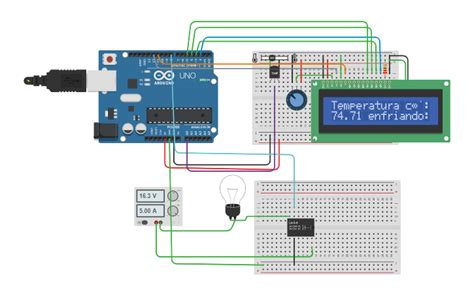 Circuit Design Temperatura Tinkercad