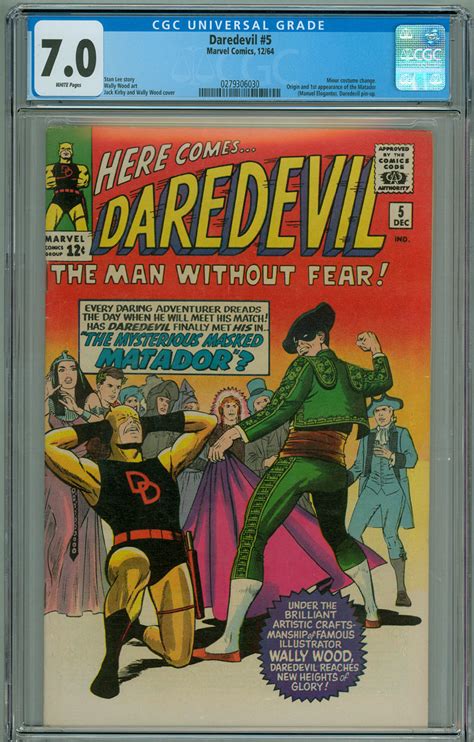 Comicsvalue Daredevil Cgc Fn Vf White Pages Marvel