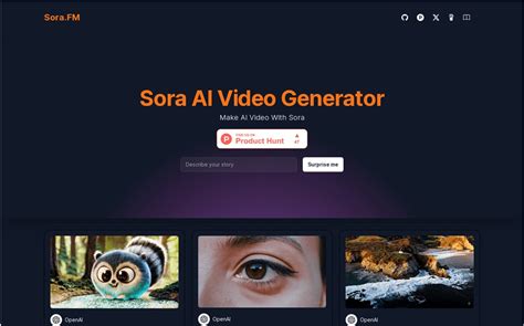 Sora Ai Video Generator官网体验入口 人工智能视频生成动画制作工具软件免费在线使用地址