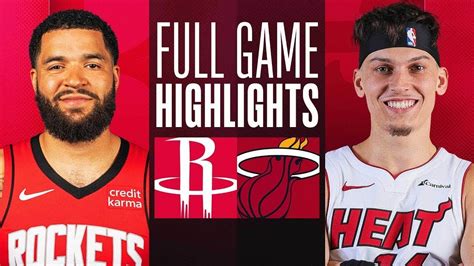 Miami Heat Vs Houston Rockets Full Game Highlights Jan Nba