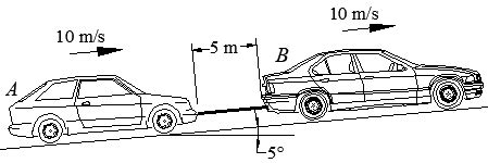 Car B Is Towing Car A At A Constant Speed Of M S On An Uphill Grade