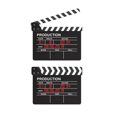 Movie Clapperboard On White Vector Art At Vecteezy