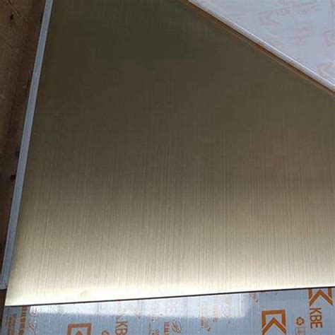 304 Champagne Gold Stainless Steel Sheets Brushed Hairline Finish