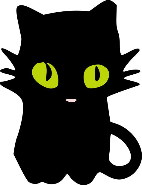 Arquivo De Desenho De Um Gato Preto Simples Green Png