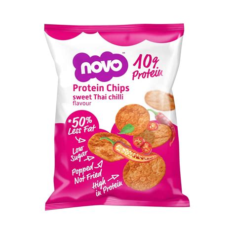 Novo Protein Chips Energy Snacks Sweet Thai Chilli Flavour G Per Unit