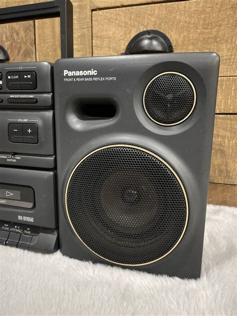 Panasonic Boombox Ghetto Blaster Rx Dt650 Radio Dual Cassette Cd Mash