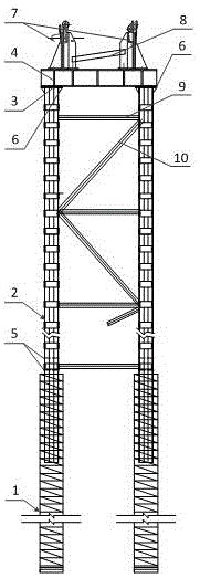 一种灌注桩型钢组合装配式塔吊基础的制作方法
