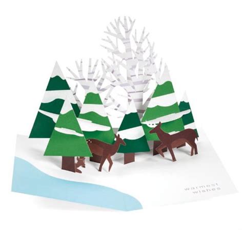 Robert Sabuda Forest Scene Pop Up Holiday Cards From The Moma