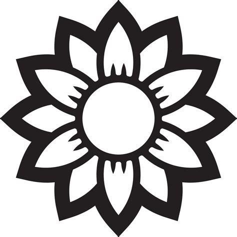 Sunflower Outline Vector Art, Icons, and Graphics for Free Download