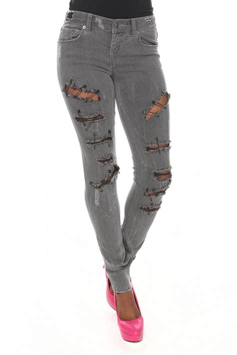 Safety Pin Pants Womens Ripped Jeans Women Jeans Hot Topic Clothes