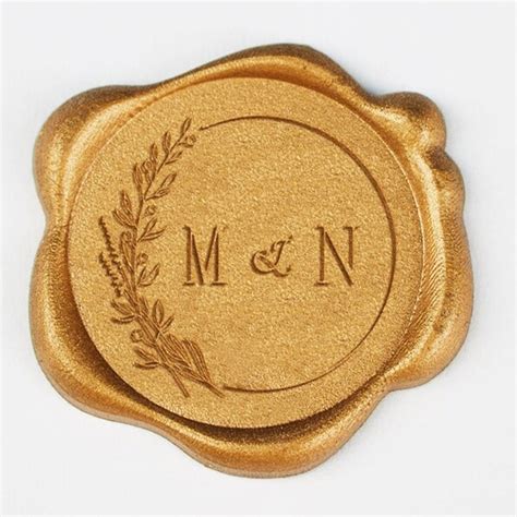 Custom Couples Wedding Wax Seal Stamp Kit Personalised Initials Logo