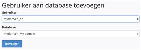 Hoe Voeg Ik Een User Toe Aan Een Mysql Database Everts Webservices