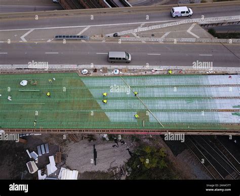 drone aerial I-75 interstate bridge construction Cincinnati Ohio Stock Photo - Alamy