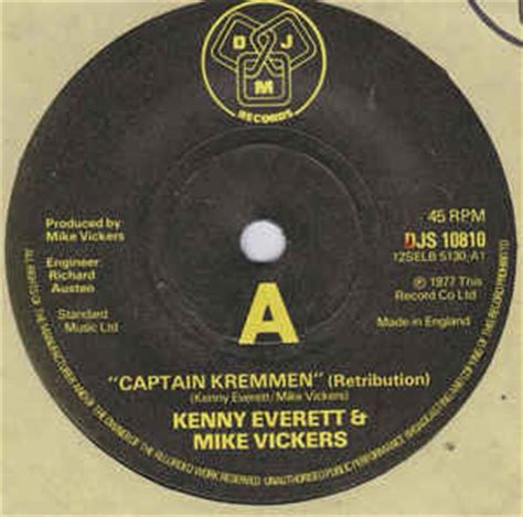 Kenny Everett & Mike Vickers – "Captain Kremmen" (Retribution) (1977, Vinyl) - Discogs