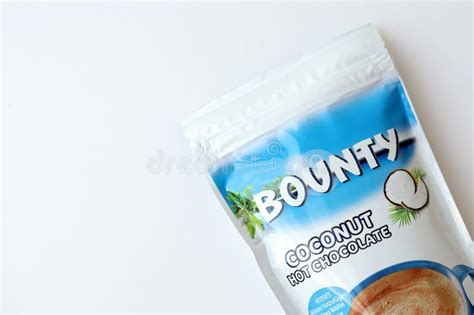 KYIV UKRAINE AUGUST 17 2024 Bounty Hot Chocolate Product Powder Pack With Original Logo
