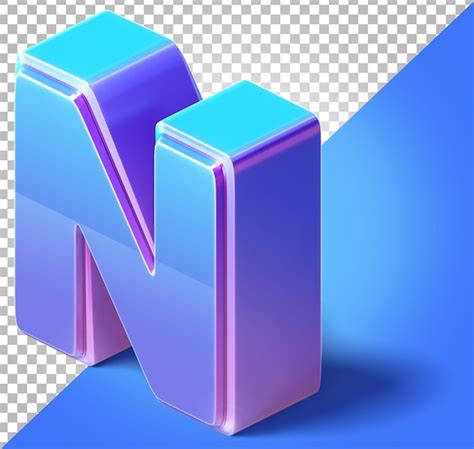 Premium PSD N Isometric 3d Letter