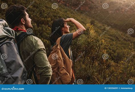 Friends Backpacking And Exploring Nature Stock Image Image Of Hiking