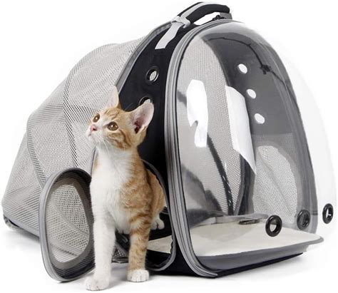 Mochilas Expandibles Para Gatos Mochila Transportadora De Mascotas Con