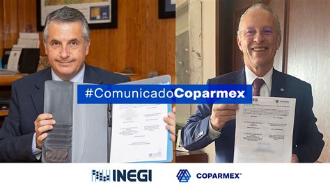 Firman INEGI y Coparmex acuerdo de colaboración