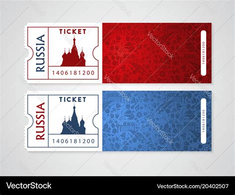 Russia plane tickets for travel and tourism Vector Image